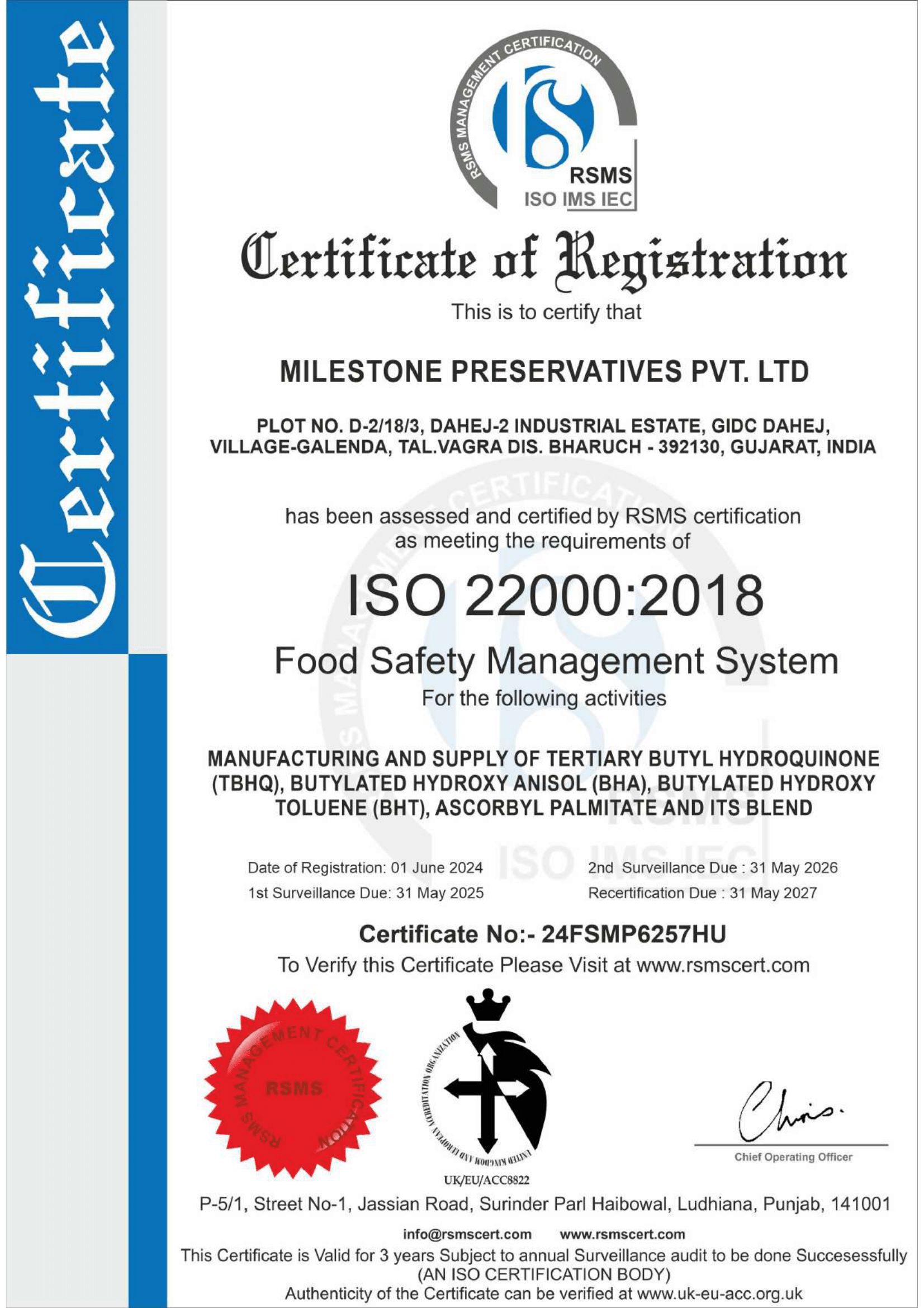 HACCP- certificate